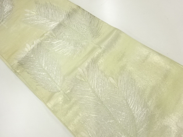 JAPANESE KIMONO / ANTIQUE FUKURO OBI / SILK / WOVEN YOUNG PINE